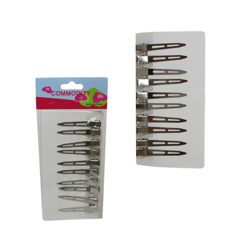 Metal Hair Clips Pack Of 10