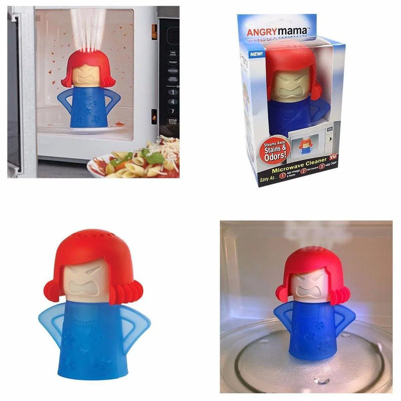 Microwave Angry Mama Steam Cleaner Assorted Colours
