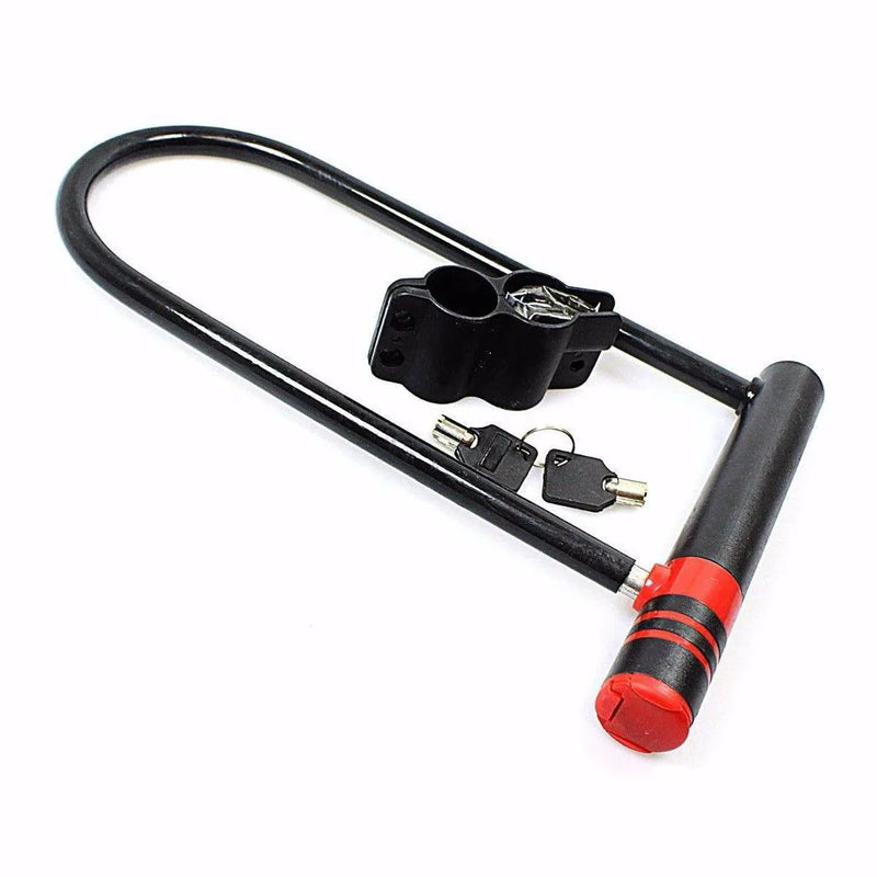 Black Steel Bicycle Lock With Keys