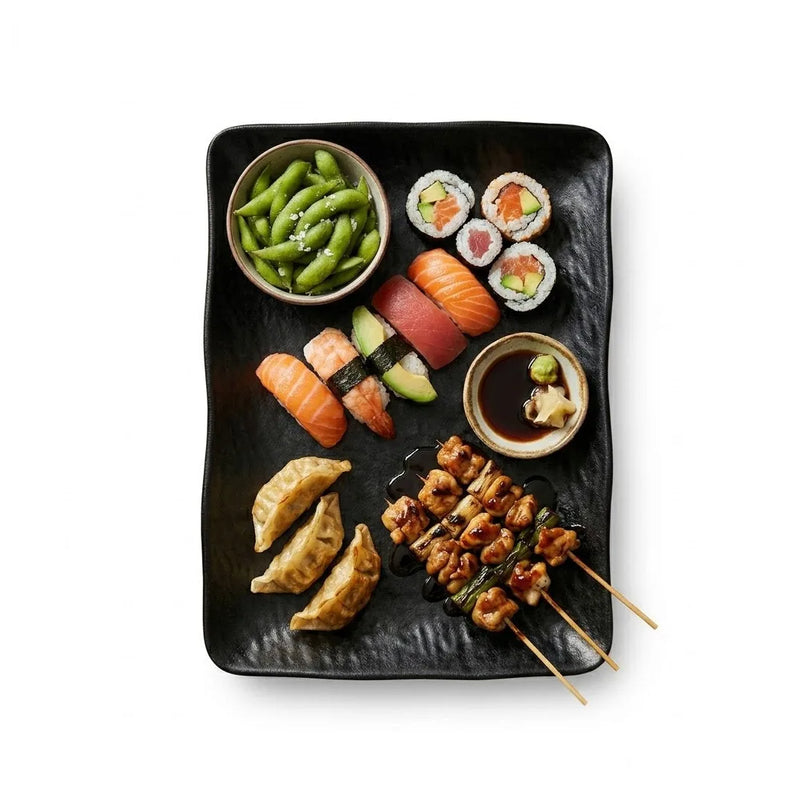 Black Melamine Plate 194G