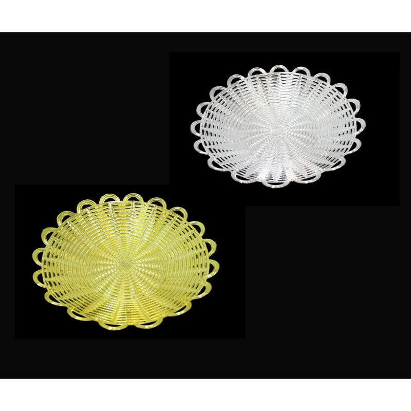 Silver Gold Serving Plastic Food Home Desserts Party Celebration Serving Plate