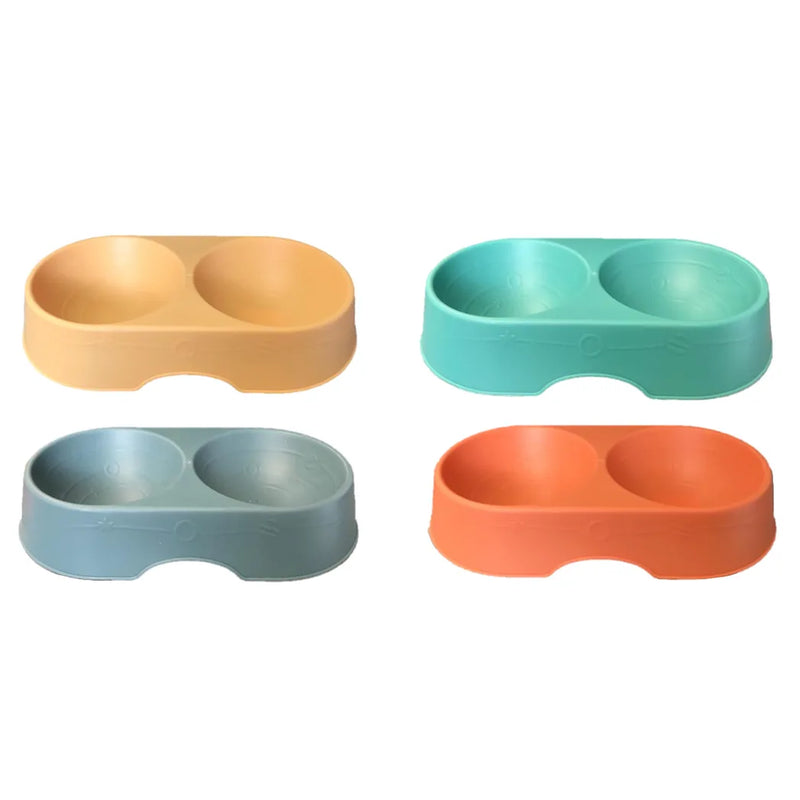 Plastic Pet Dog Feeding Bowl Assorted Colours