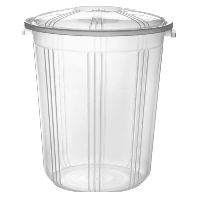 Clear Plastic Storage Bin Bucket With Lid 50 Litre Ak556