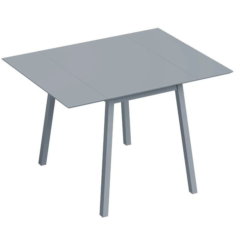 HOMCOM Solid Wood Folding Dining Table, Drop Leaf Table for 2-4 People,  Rectangle Kitchen Table