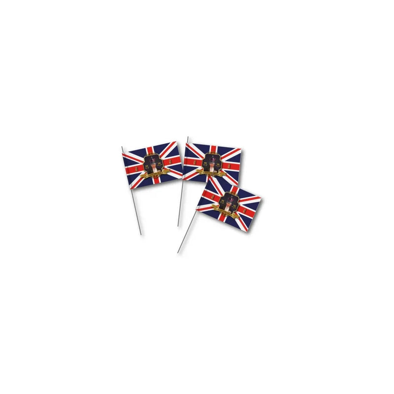 Coronation "His Majesty King Charles Iii" Hand Flags 4 Pack
