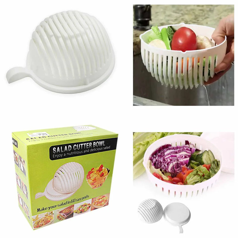 No Hassle Salad Cutter Bowl Make Salad In 60 Seconds