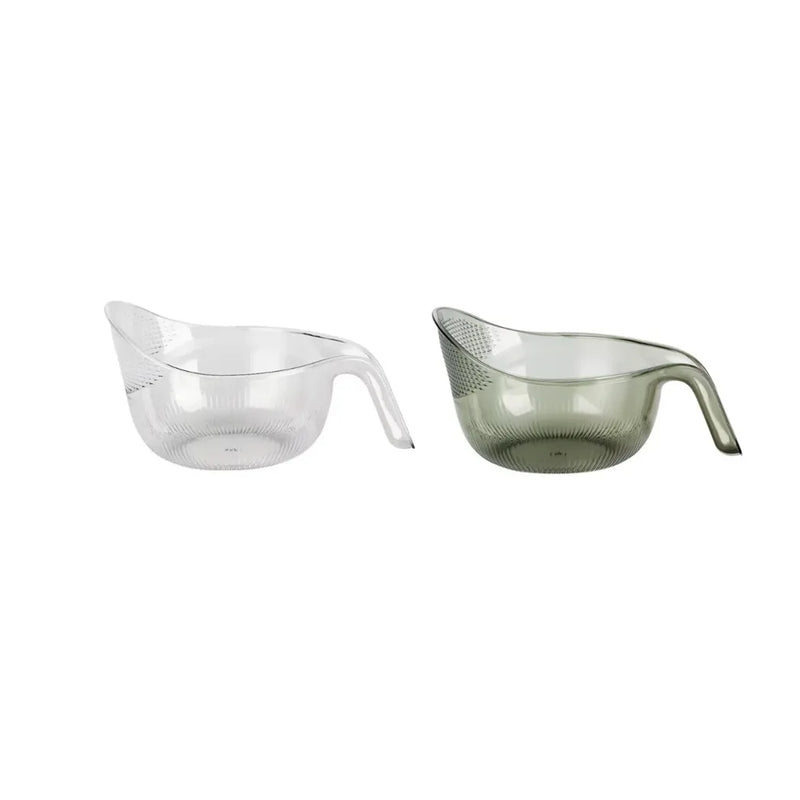 Kitchen Transparent Plastic Water Scoop Ric Drainer Colander Assorted Colours