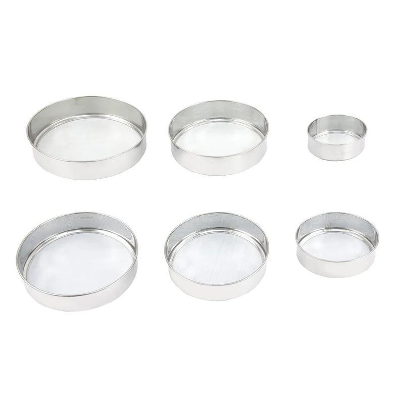 Stainless Steel Round Flour Sieve Strainer Set Of 6