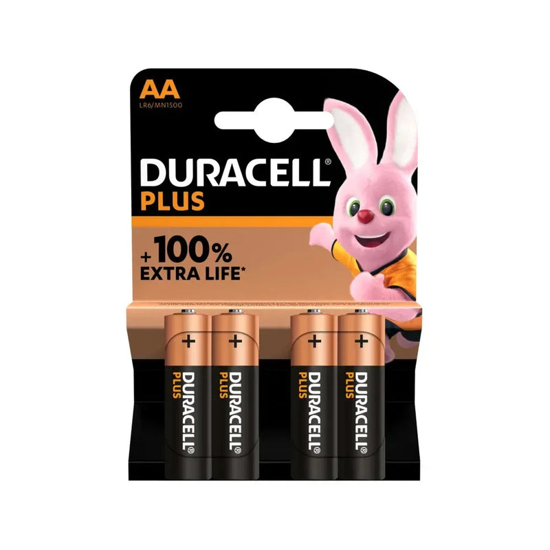 4 x Duracell Plus Aa Batteries Lr6 Non Rechargeable 2241