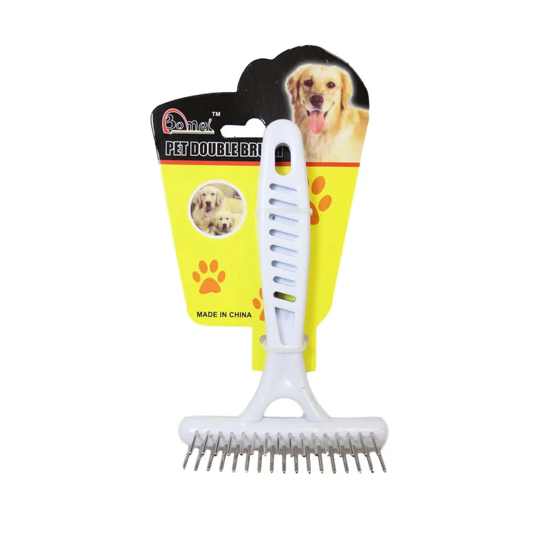 Pet Dog Cat Metal Teeth Grooming Brush