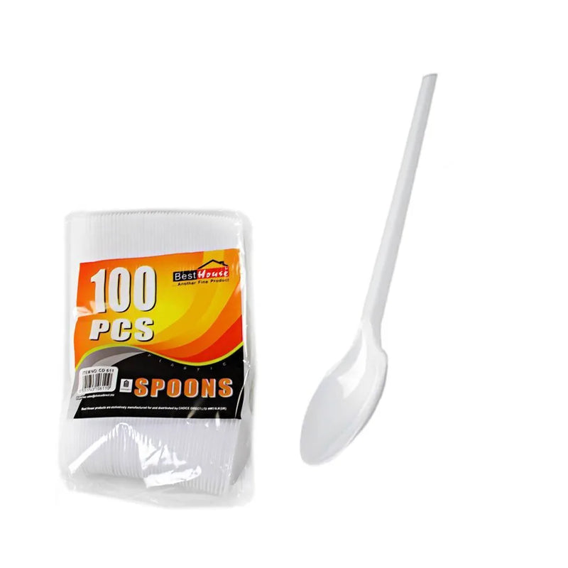 Reusable Small Plastic Teaspoons Pack Of 100
