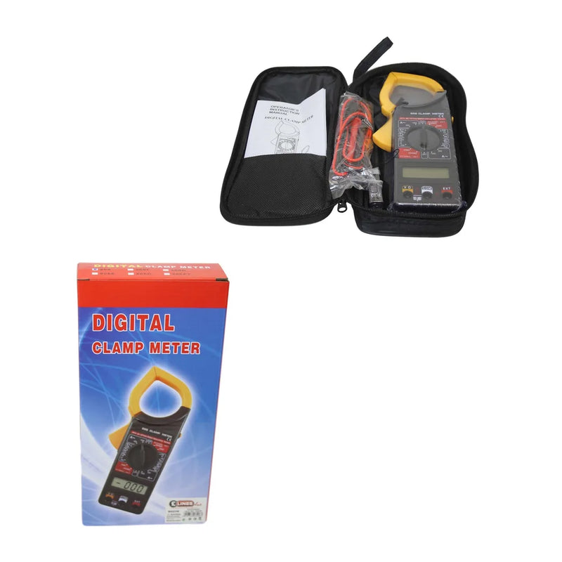 Digital Electric Clamp Meter Multimeter Ac Dc Current Volt Amp Test Tester