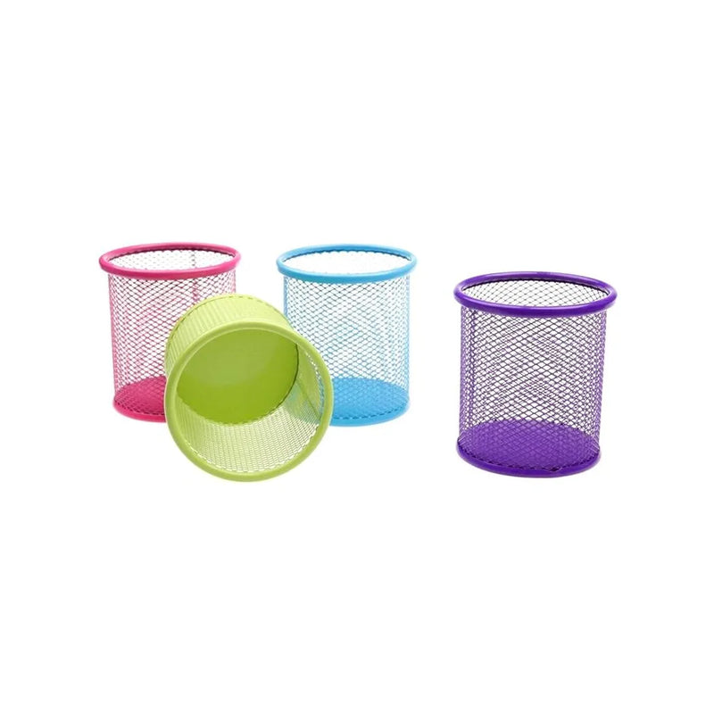 Metal Mesh Stationery Pen Holder Assorted Colours