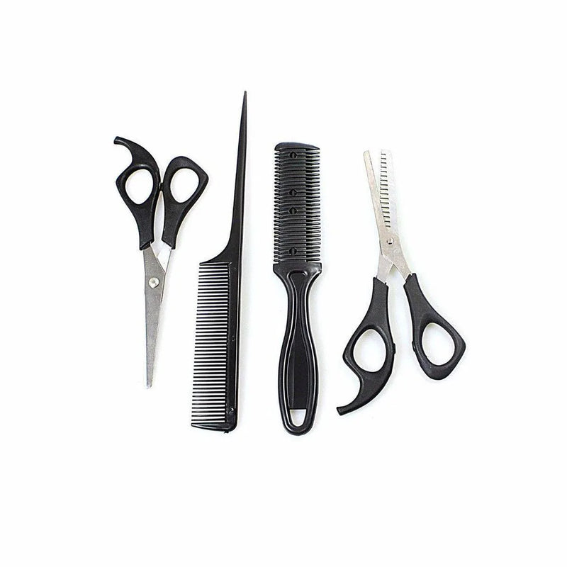 Hair Salon Trimming Scissors Comb Set Of 4