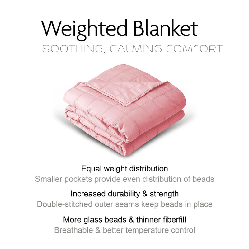 Weighted Blanket 150 cm x 200 cm 8Kg Pink