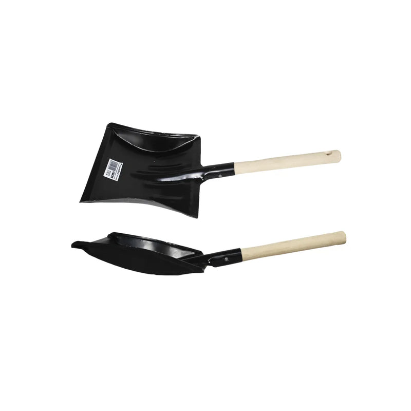 Black Metal Garden Shovel With Wooden Handle 9"
