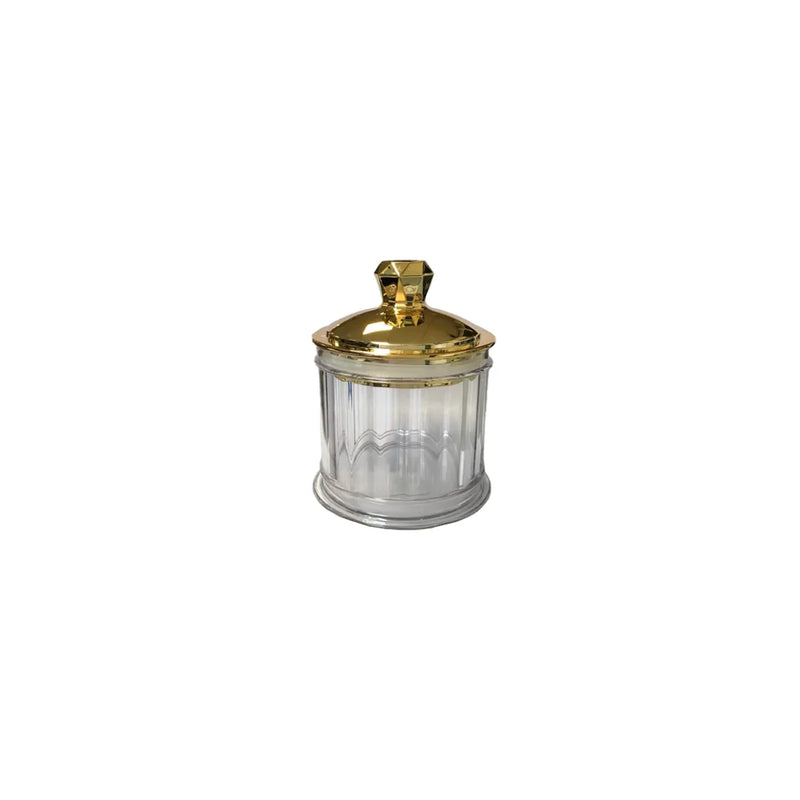 Round Transparent Plastic Candy Sweets Sugar Storage Display Jar With Lid