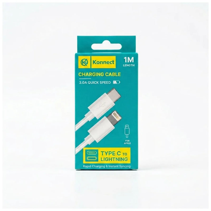 Type – C To Lightning Charging Cable, 3.0A Fast Charge