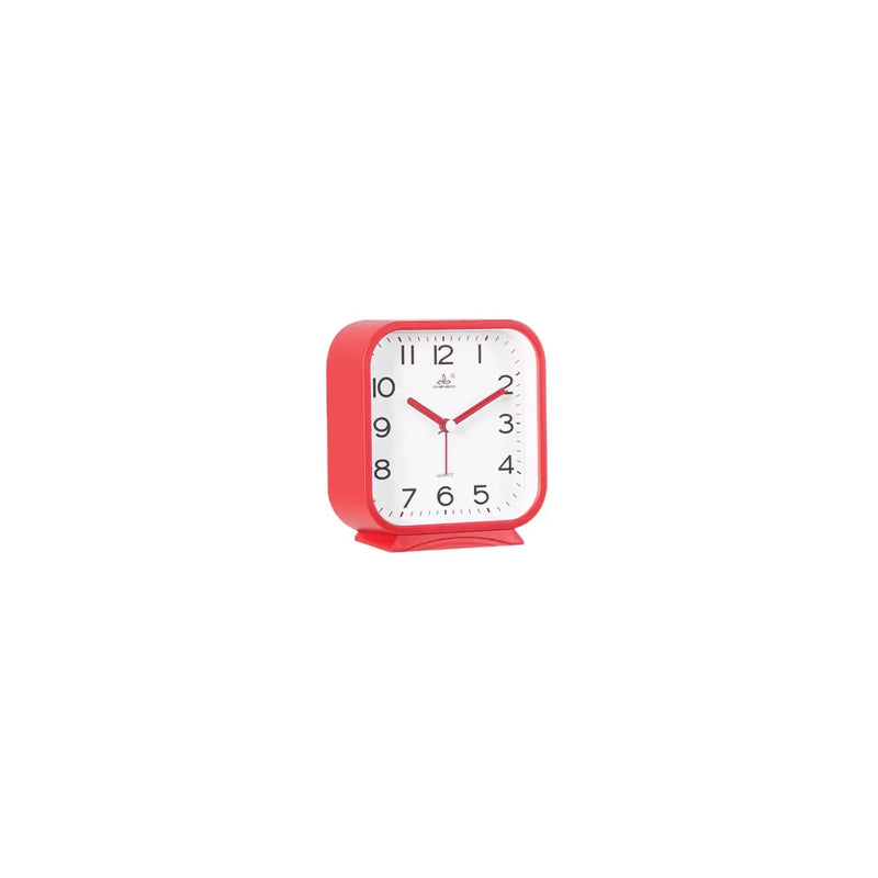Square Plastic Analogue Alarm Clock Assorted Colours