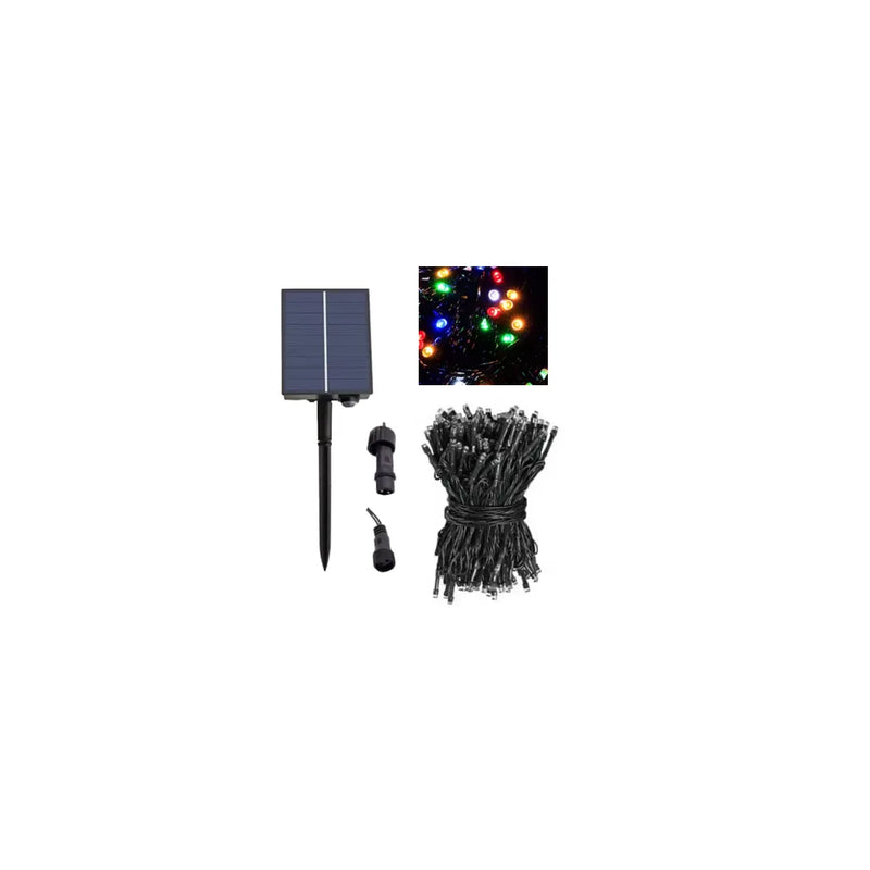 Solar 300 Led Rainbow Multicolour Fairy Lights String