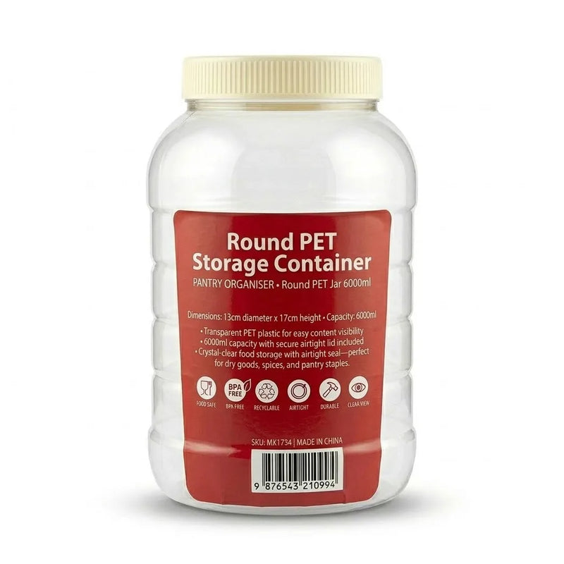 Round Pet Jar 6000Ml