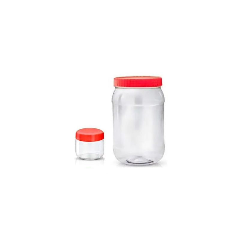 Plastic Kitchen Pet Food Storage Jar 1 Litre + 100Ml