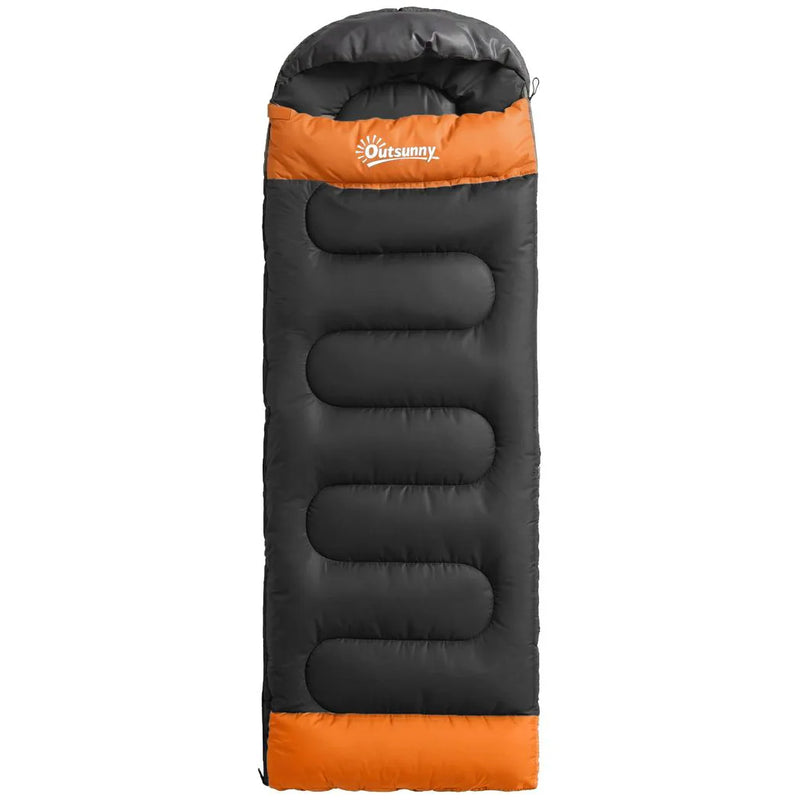 Outsunny Sleeping Bag for Adults, Lightweight & Compact Sleeping Bag, 3 Seasons, Grey