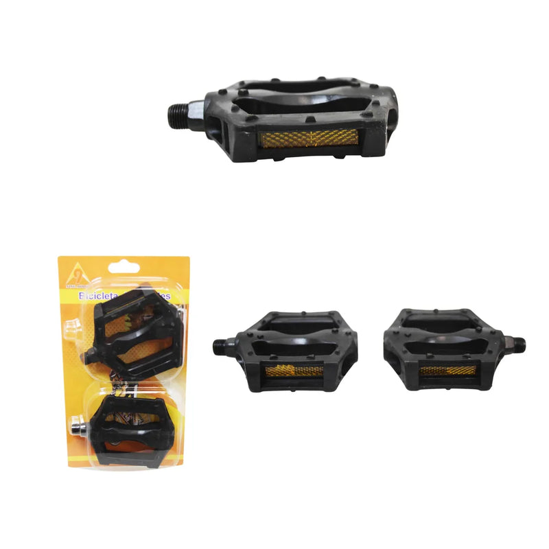 Bicycle Bike Pedals With Reflective Safety Strip
