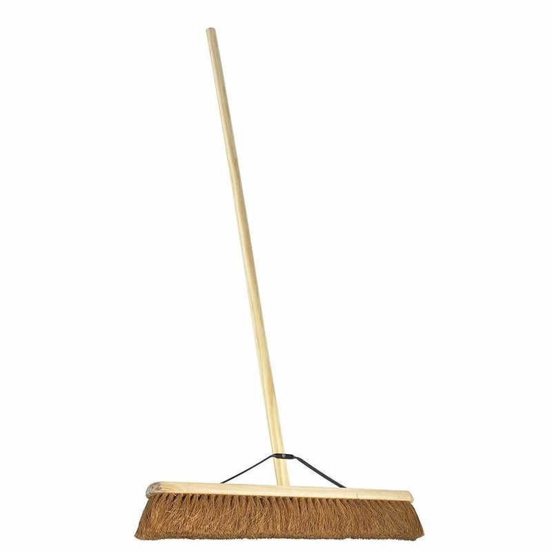 18" Soft Coco Garden Wooden Broom Brush