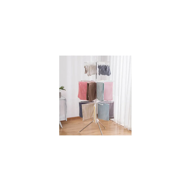 Space Saving Laundry Dryer 3 Tiers Rotating 10 Arms