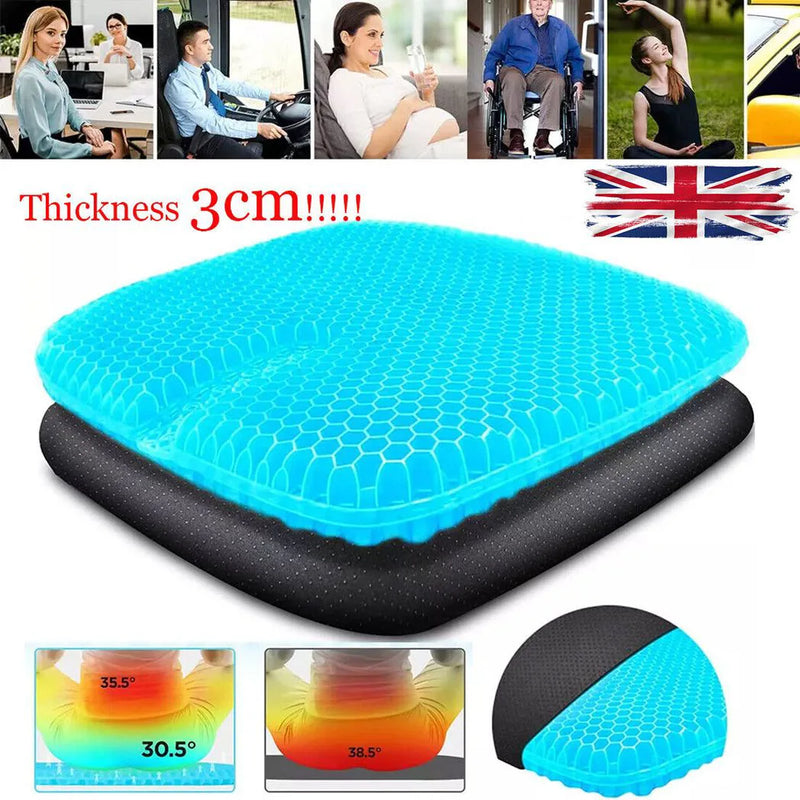 Cooling Honeycomb Breathable Gel Seat Cushion Double Thick Egg Sitting Pad Mat