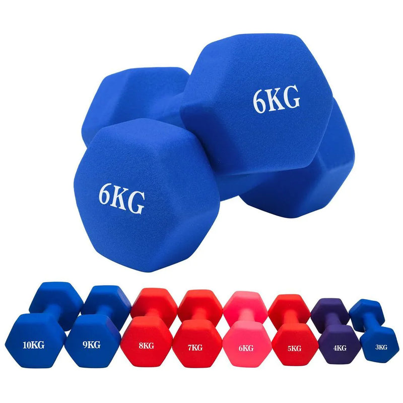 Weight Training Vinyl Dumbbell 6Kg Assorted Colours 6626 A