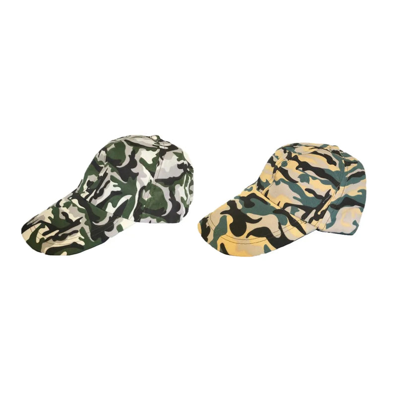 Camouflage Army Print Baseball Cap One Size Assorted Colours