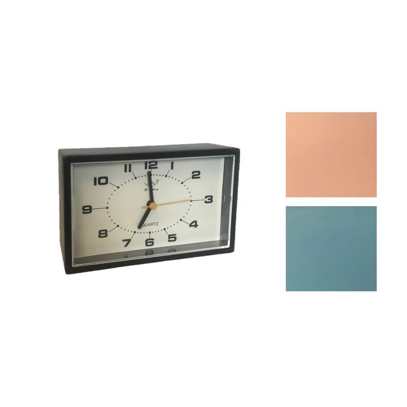 Rectangular Alarm Clock Matte Assorted Colours