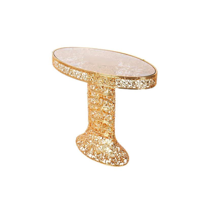 Sq Professional Durane Ornate Coffee Table Gold With Glass Top Z009S Oval