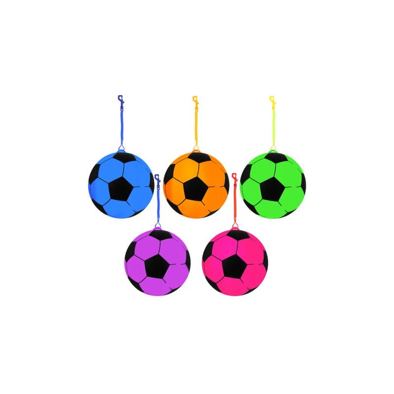 Pvc Football With Hook And Spiral Keychain Assorted Colours