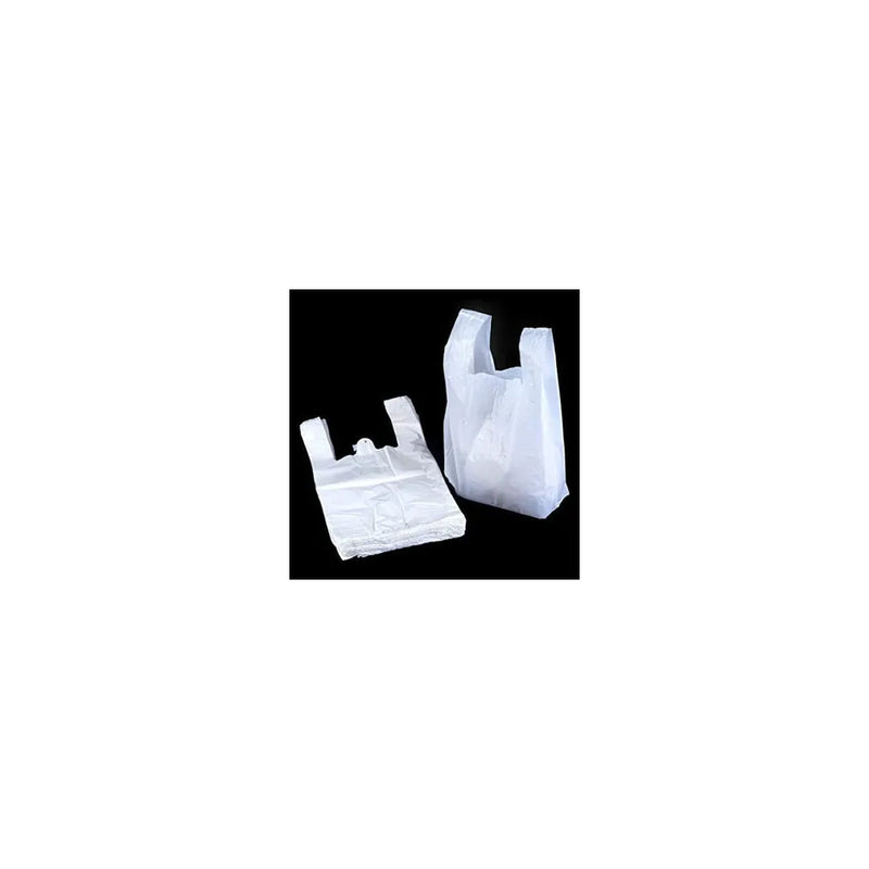2000 Piece Premium Jumbo White Plastic Carriers Shopping Bags