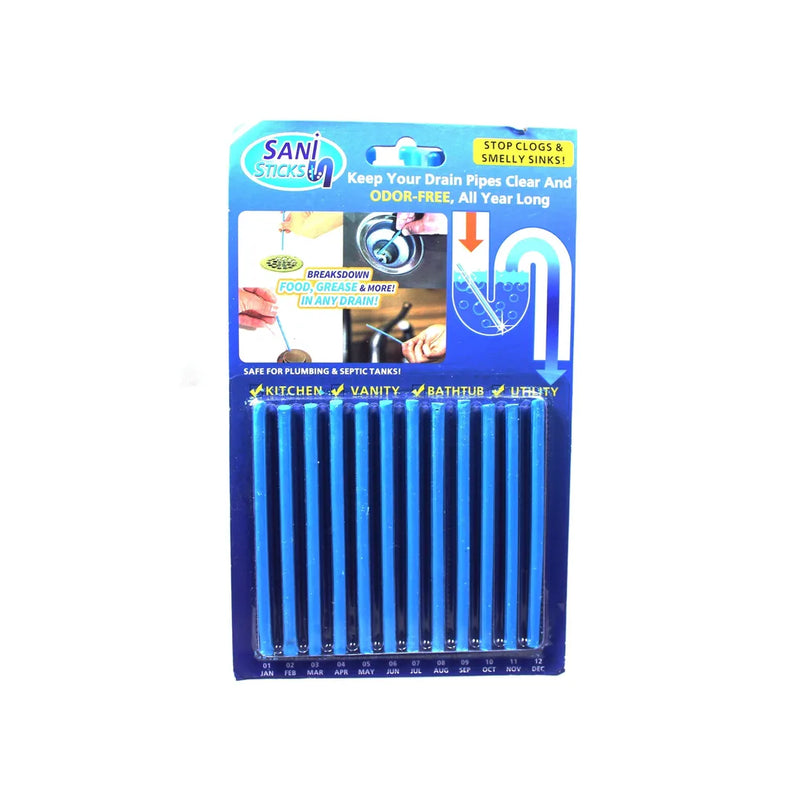 Sani Sticks Drain Cleaner Odour Remover 12 Pack