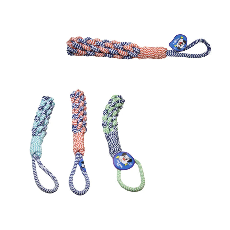 Pet Dog Knotted Rope Toy Assorted Colours