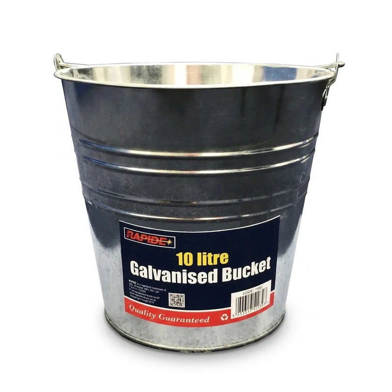 10 Litre Galvanised Builders Bucket – Heavy Duty Garden Storage