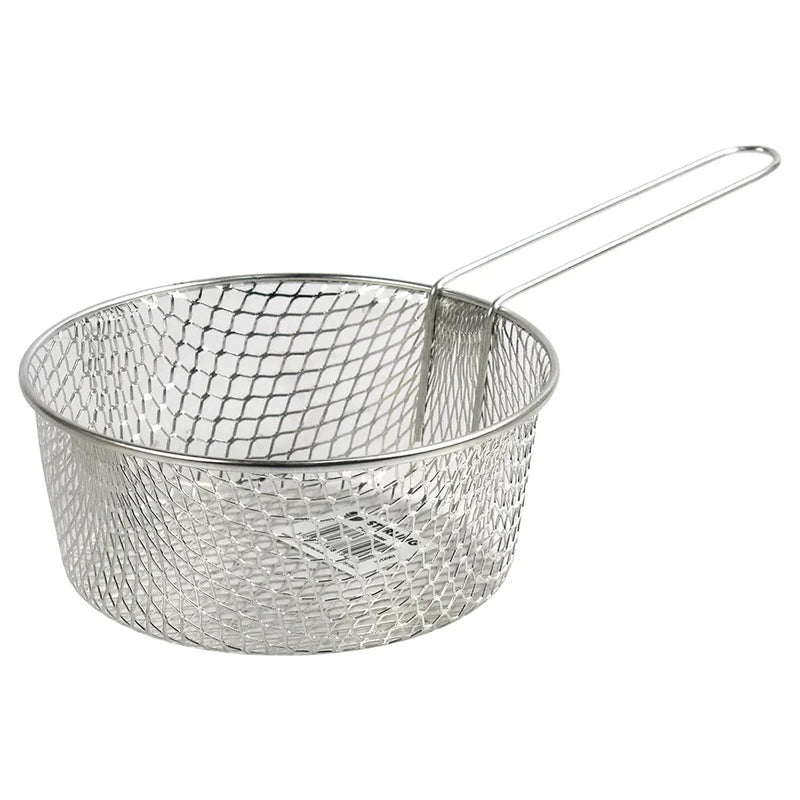 Long Handle Metal Wire Chip Deep Frying Basket 7"