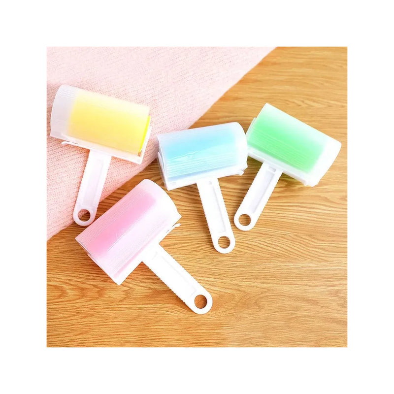 Reusable Sticky Lint Roller With Cover Assorted Colours