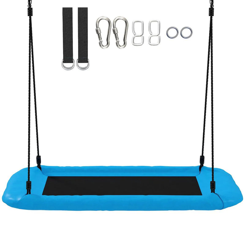AIYAPLAY Nest Swing with Adjustable Ropes and Tree Straps, Basket Swing for Kids, 300KG Capacity for Indoor Outdoor, Blue