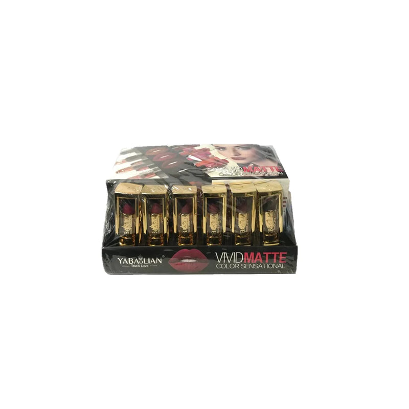 Yabaolian Vivid Matte Lipstick Assorted Colours Bo x Of 24
