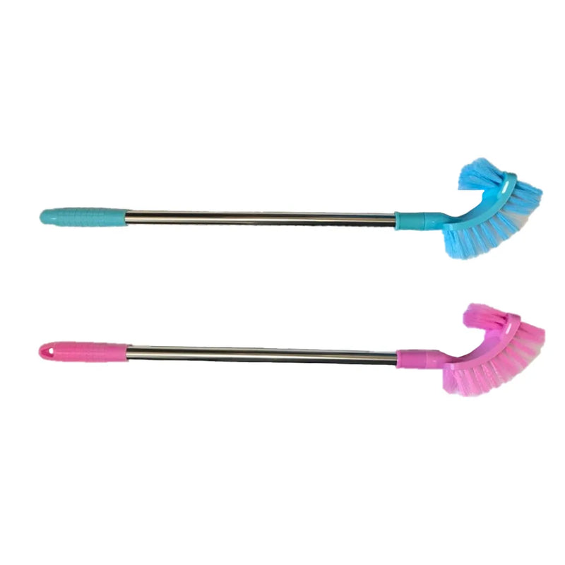 Plastic Double Sided Toilet Cleaning Scrubbing Brush Assorted Colours