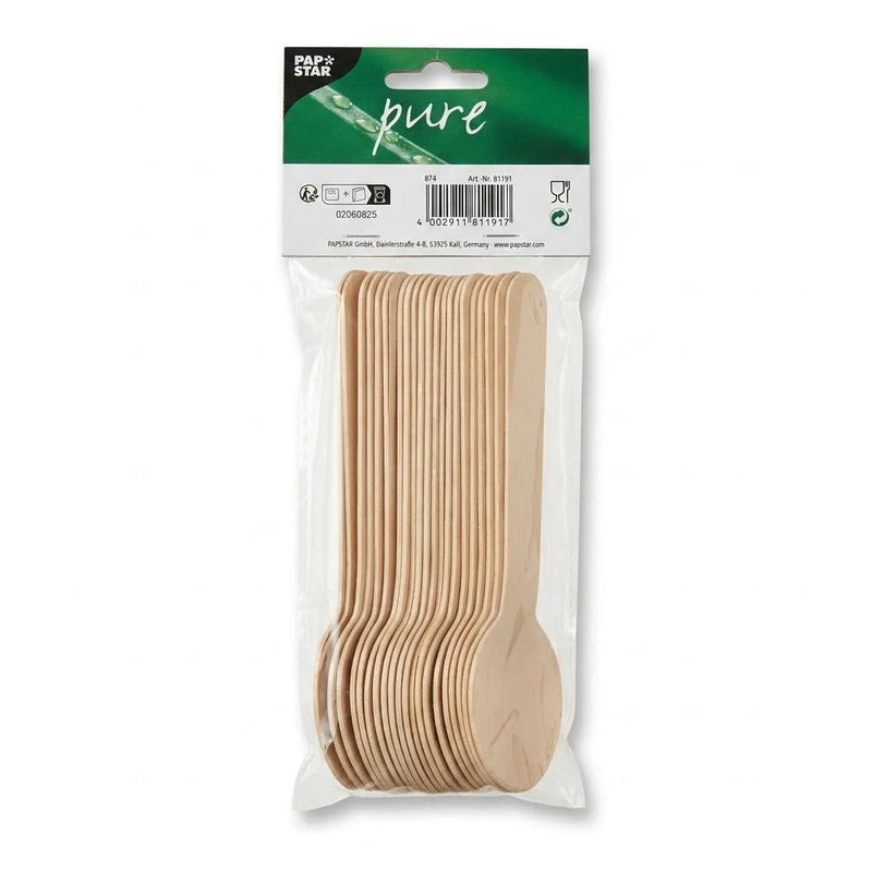 Wooden Spoon Set 25 Pack, Length, 78G Each