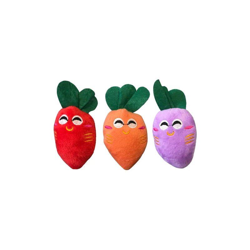 Pet Dog Squeaky Soft Toy Carrot Assorted Colours