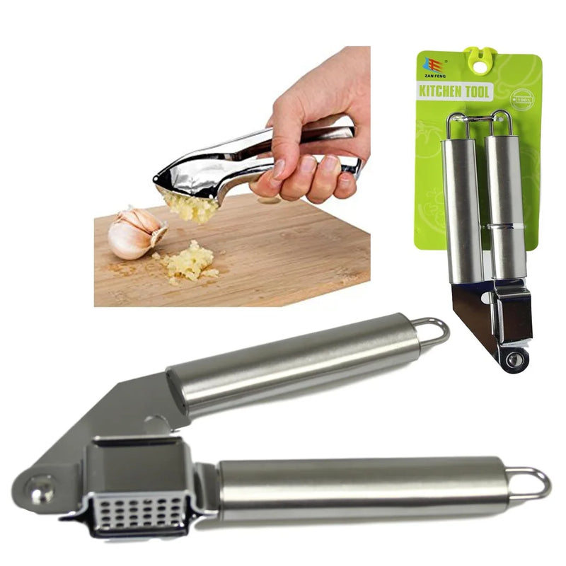 Heavy Duty Stainless Steel Garlic Squeezer Press Crusher