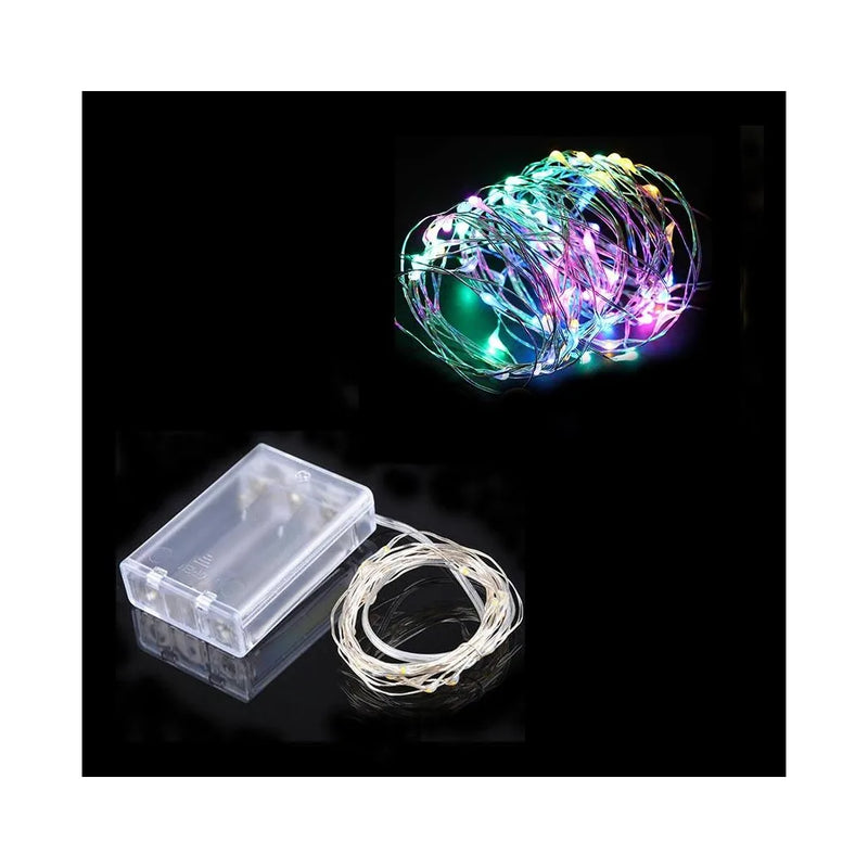 Led Christmas Fairy Light String Battery Operated Multicolour