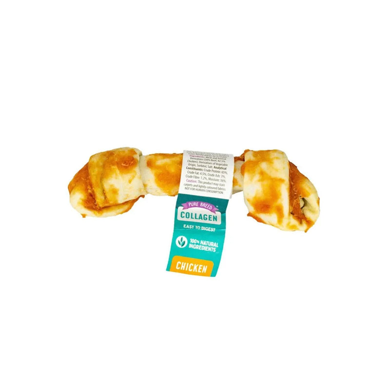 Pet Dog Treats Large Collagen Chew Knot Chicken